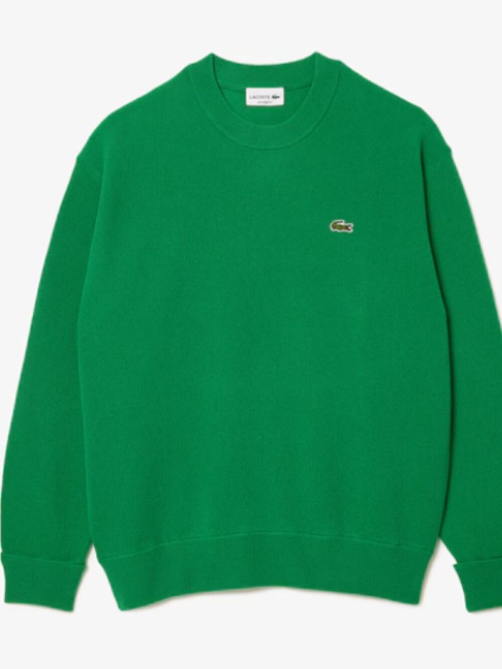 Lacoste Relaxed Fit Crew Neck Wool Sweater (Unisex)